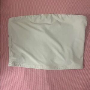 White Strapless Tube Top